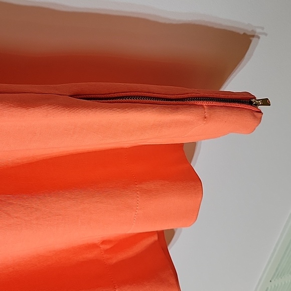 J Crew two tone dress size Medium NWT Orange and navy - Picture 6 of 9